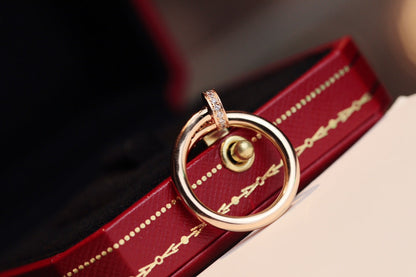 [⭐JeweliWhal]JUSTE RING 2.65MM PINK GOLD DIAMOND