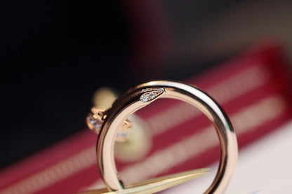 [⭐JeweliWhal]JUSTE RING 2.65MM PINK GOLD DIAMOND