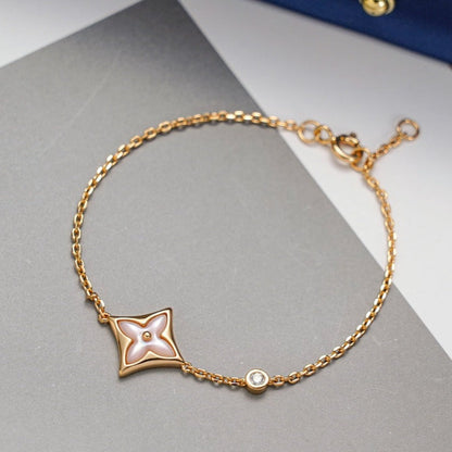 [⭐JeweliWhal]STAR 1 DIAMOND PINK GOLD BRACELET