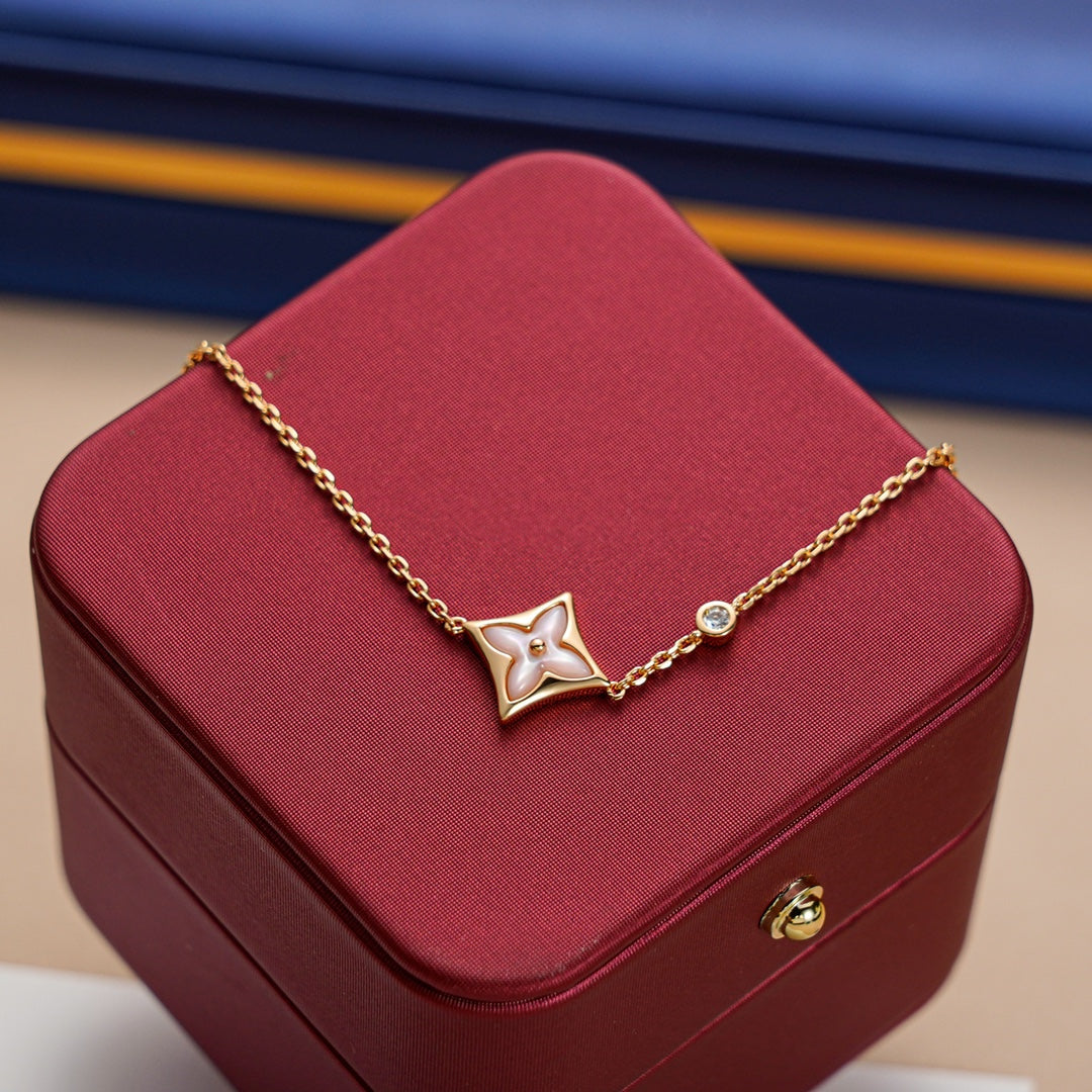 [⭐JeweliWhal]STAR 1 DIAMOND PINK GOLD BRACELET