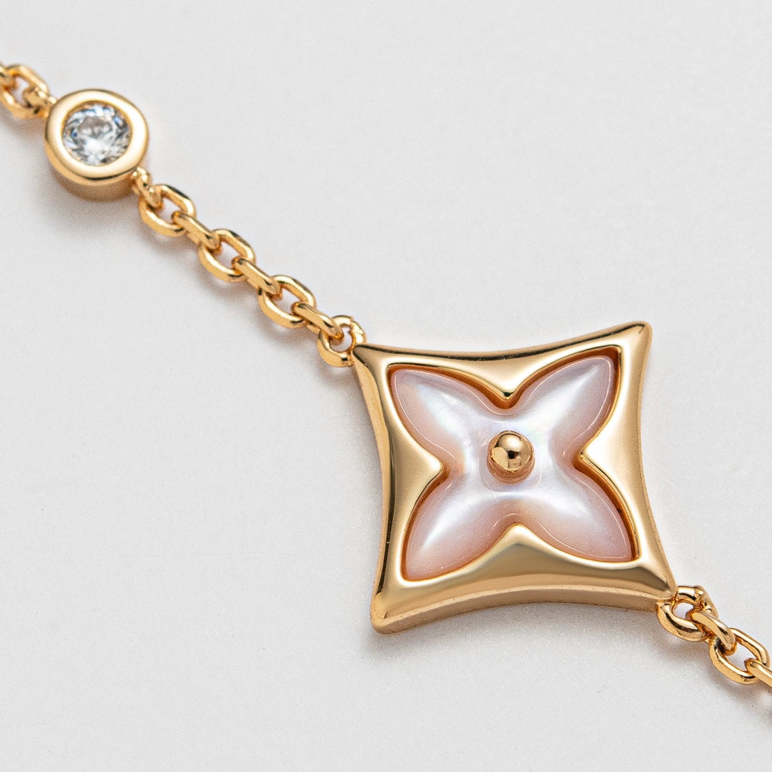 [⭐JeweliWhal]STAR 1 DIAMOND PINK GOLD BRACELET