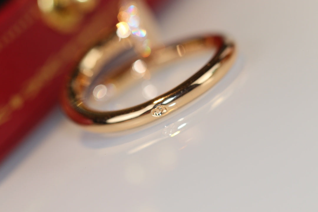 [⭐JeweliWhal]JUSTE RING 2.65MM GOLD DIAMOND