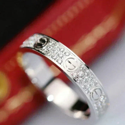 [⭐JeweliWhal]LOVE RING 3.6MM DIAMOND PAVED