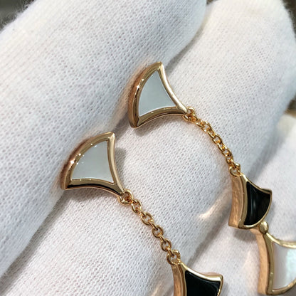 [⭐JeweliWhal]DREAM EARRINGS 3 MOTIFS ONYX MOP PINK GOLD
