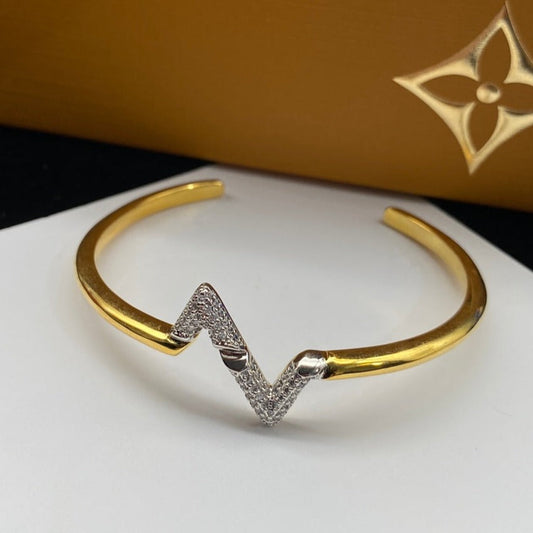 [⭐JeweliWhal]VOLTE UPSITE DOWN DIAMOND GOLD OPEN BRACELET