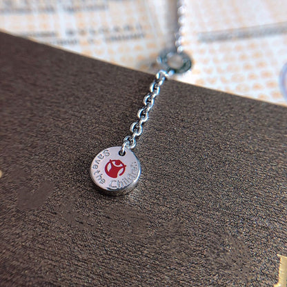 [⭐JeweliWhal]ZERO 1 BLACK CERAMIC SILVER NECKLACE