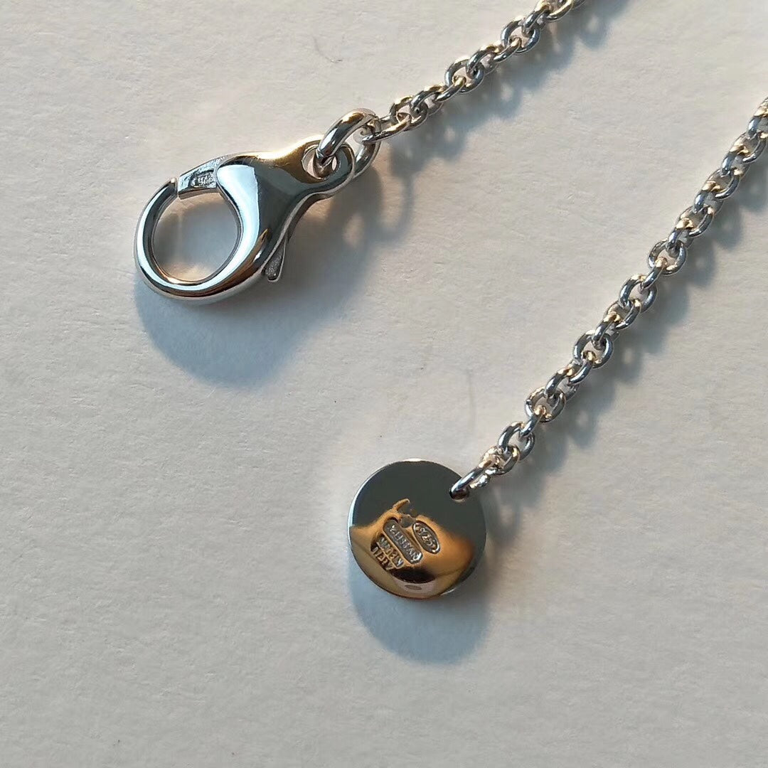 [⭐JeweliWhal]ZERO 1 BLACK CERAMIC SILVER NECKLACE