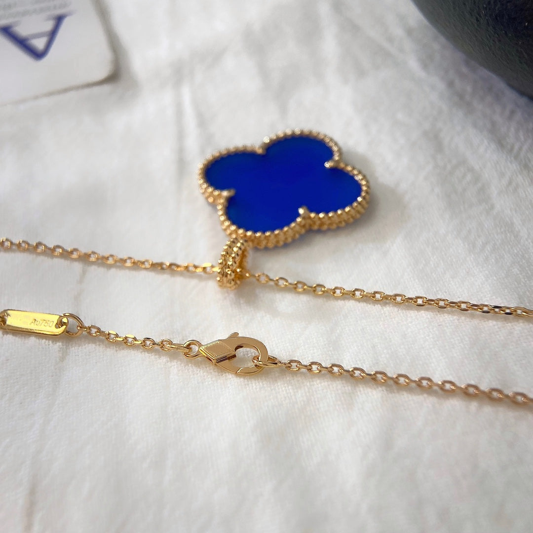 [⭐JeweliWhal]CLOVER 25MM NECKLACE TURQUOISE ROSE GOLD