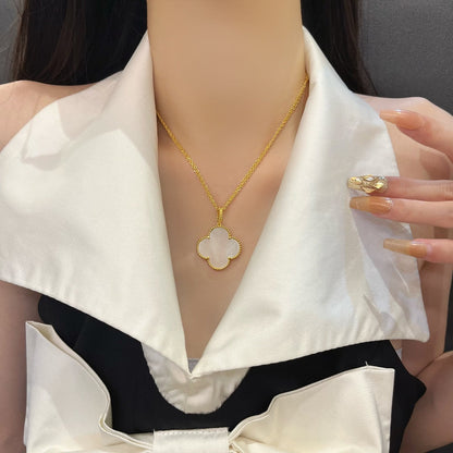 [⭐JeweliWhal]CLOVER 25MM MOP LARGE PENDANT NECKLACE