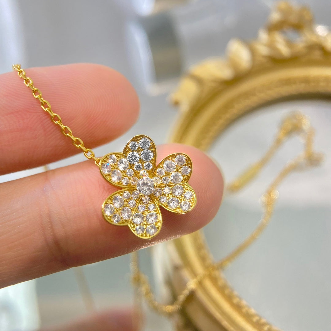 [⭐JeweliWhal]FLOWER DIAMOND NECKLACE