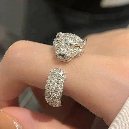 [⭐JeweliWhal]PANTHERE 5.5MM ALL DIAMOND RING