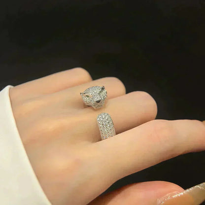 [⭐JeweliWhal]PANTHERE 5.5MM ALL DIAMOND RING