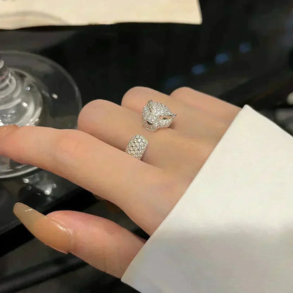 [⭐JeweliWhal]PANTHERE 5.5MM ALL DIAMOND RING