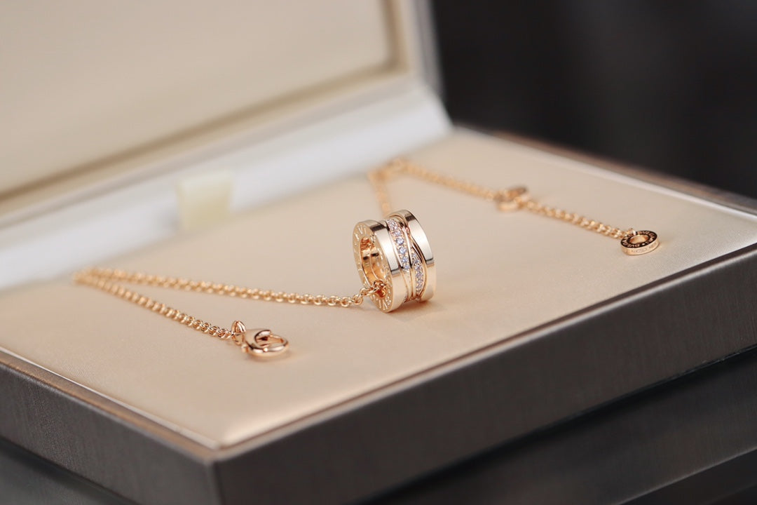 [⭐JeweliWhal]ZERO 1 PINK GOLD DIAMOND NECKLACE