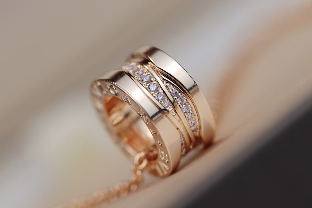 [⭐JeweliWhal]ZERO 1 PINK GOLD DIAMOND NECKLACE