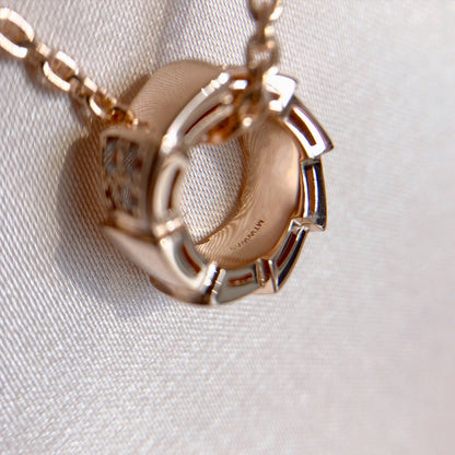 [⭐JeweliWhal]SERPENTI PEDANT DIAMOND PINK GOLD NECKLACE