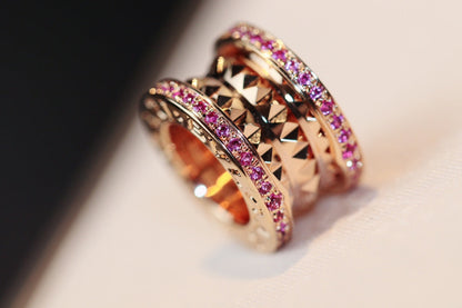 [⭐JeweliWhal]ZERO 1 ROCK PINK GOLD PINK DIAMOND NECKLACE