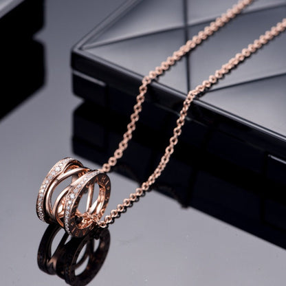 [⭐JeweliWhal]ZERO 1 PINK GOLD DIAMOND OPEN NECKLACE
