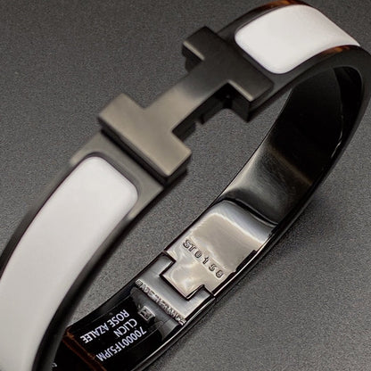 [⭐JeweliWhal]H BRACELET 12MM BLACK WHITE CERAMIC