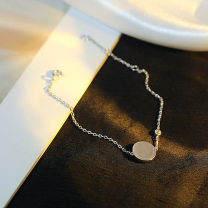[⭐JeweliWhal]SUN MOTIF PINK MOP SILVER BRACELET