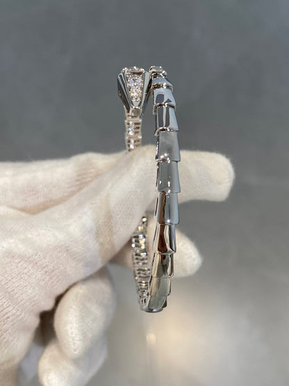 [⭐JeweliWhal]SERPENTI BRACELET DIAMONDS SILVER
