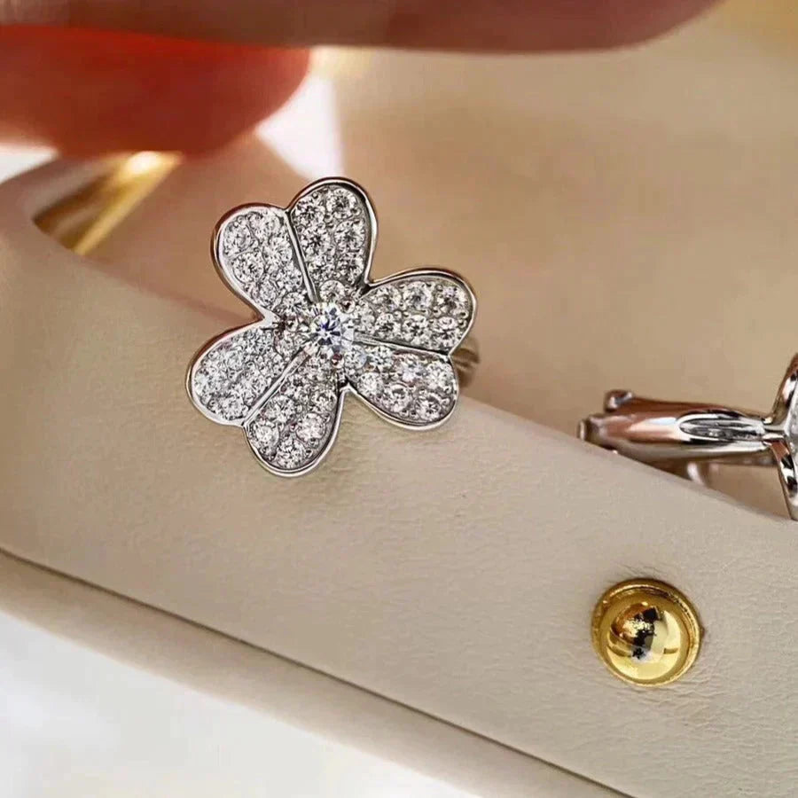 [⭐JeweliWhal]CLOVER COMOS DIAMOND EARRINGS SILVER