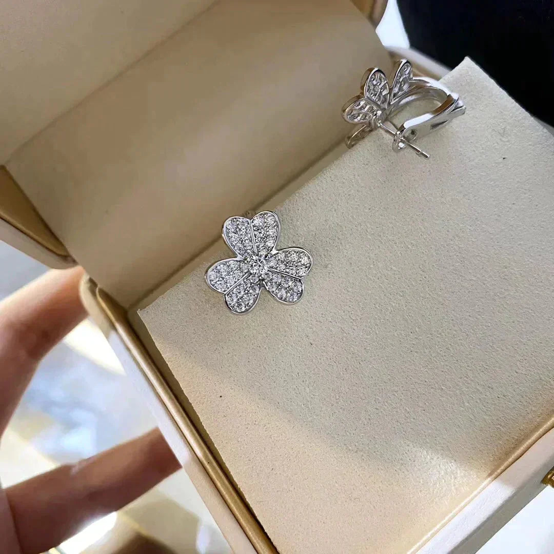 [⭐JeweliWhal]CLOVER COMOS DIAMOND EARRINGS SILVER