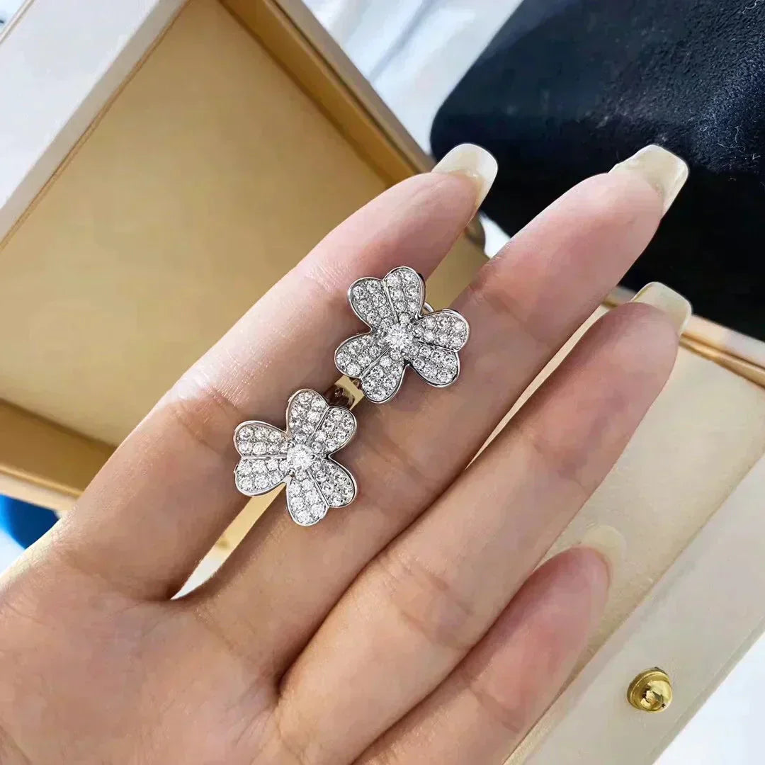 [⭐JeweliWhal]CLOVER COMOS DIAMOND EARRINGS SILVER
