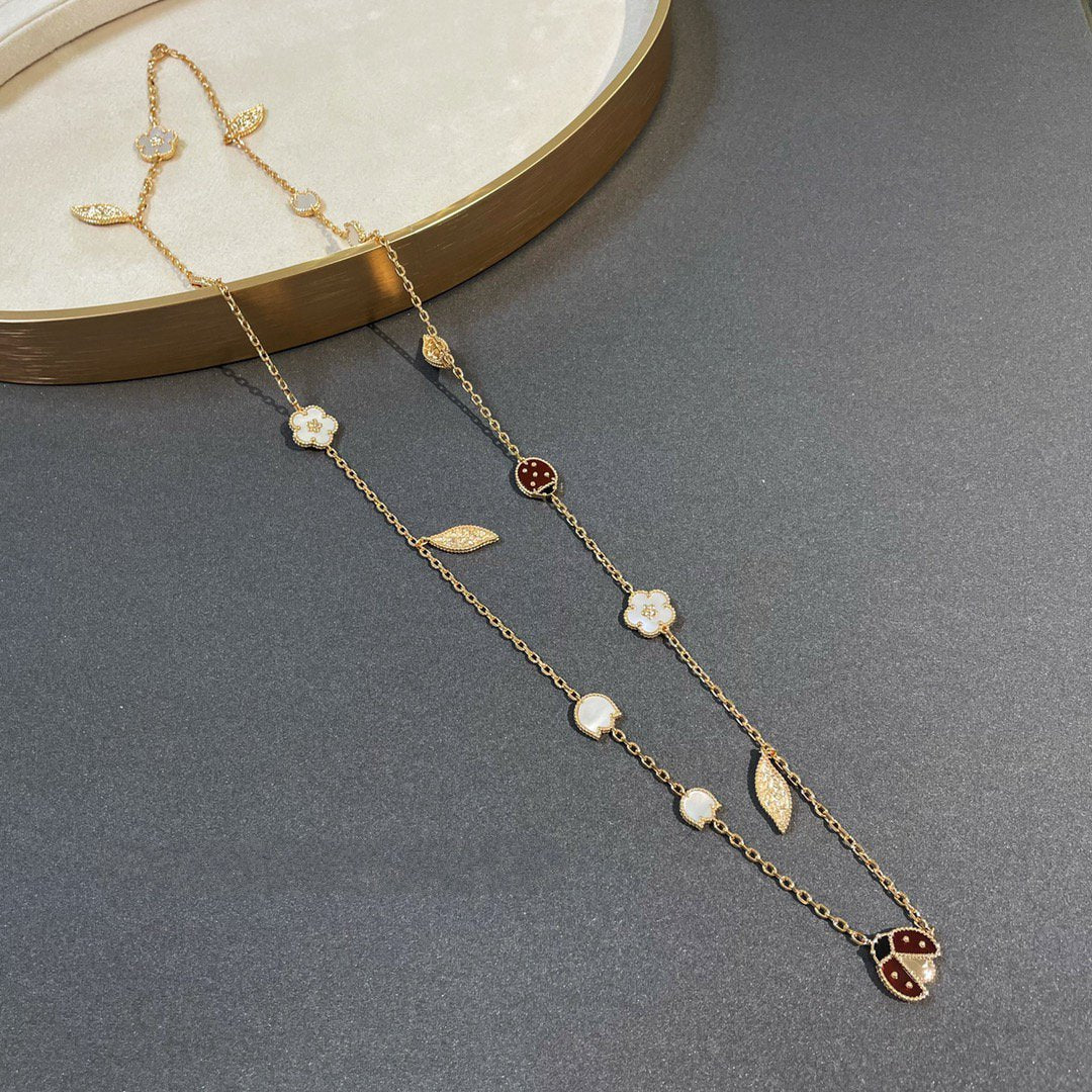 [⭐JeweliWhal]LUCKY SPRING 15 MOTIFS GOLD NECKLACE
