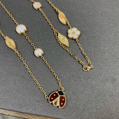 [⭐JeweliWhal]LUCKY SPRING 15 MOTIFS GOLD NECKLACE