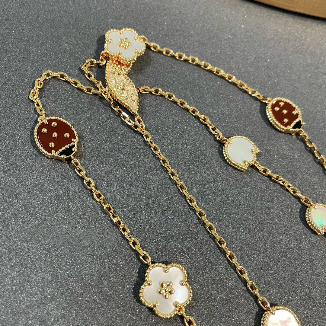 [⭐JeweliWhal]LUCKY SPRING 15 MOTIFS GOLD NECKLACE