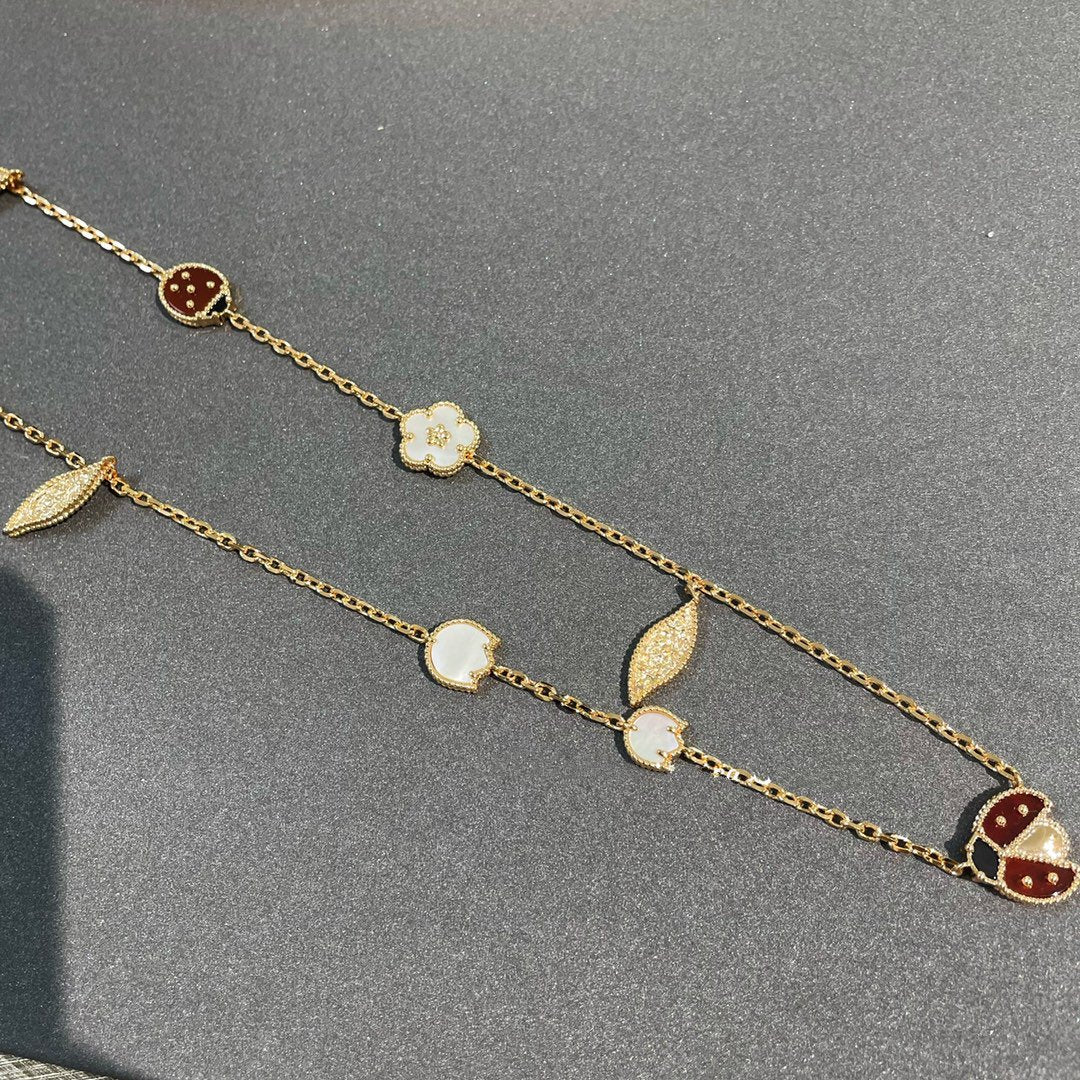 [⭐JeweliWhal]LUCKY SPRING 15 MOTIFS GOLD NECKLACE