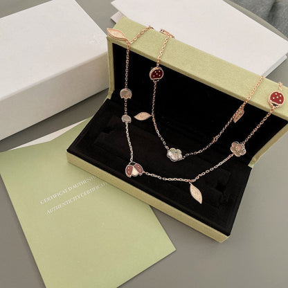[⭐JeweliWhal]LUCKY SPRING 15 MOTIFS ROSE GOLD NECKLACE