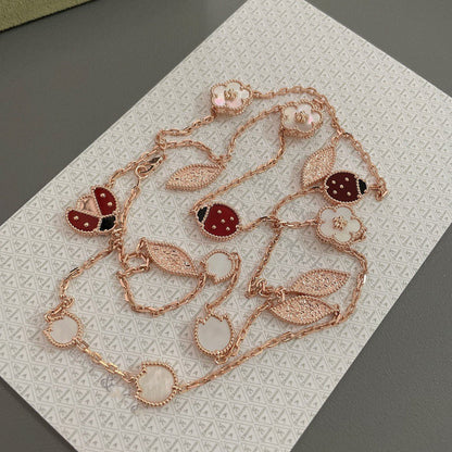 [⭐JeweliWhal]LUCKY SPRING 15 MOTIFS ROSE GOLD NECKLACE