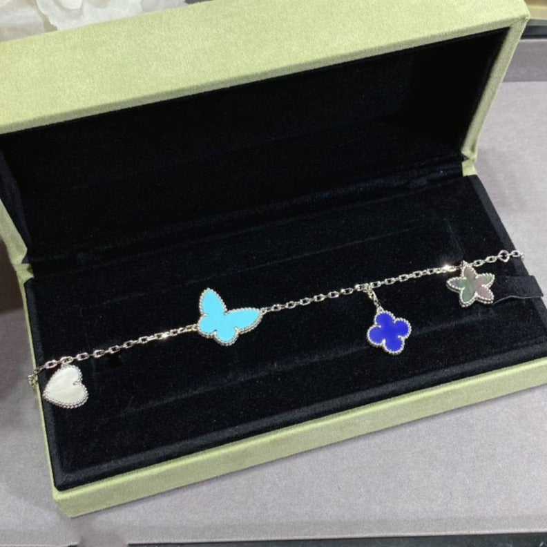 [⭐JeweliWhal]LUCKY SPRING SILVER BRACELET 4 MOTIF