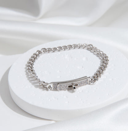 [⭐JeweliWhal]KELLY CHAIN SILVER DIAMOND BRACELET