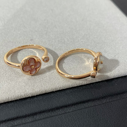 [⭐JeweliWhal]SUN 1 DIAMOND PINK MOP RING