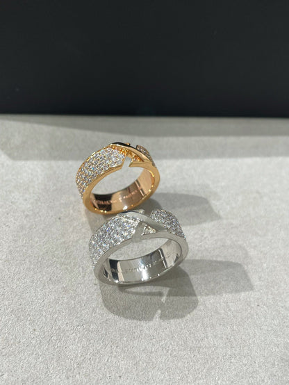[⭐JeweliWhal]LIENS EVIDENCE  DIAMOND PAVED RING