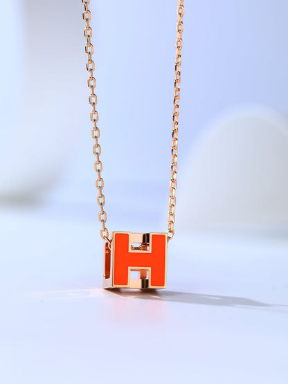 [⭐JeweliWhal]H CAGE PINK GOLD NECKLACE