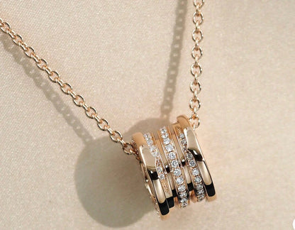 [⭐JeweliWhal]ZERO 1 PINK GOLD DIAMOND NECKLACE