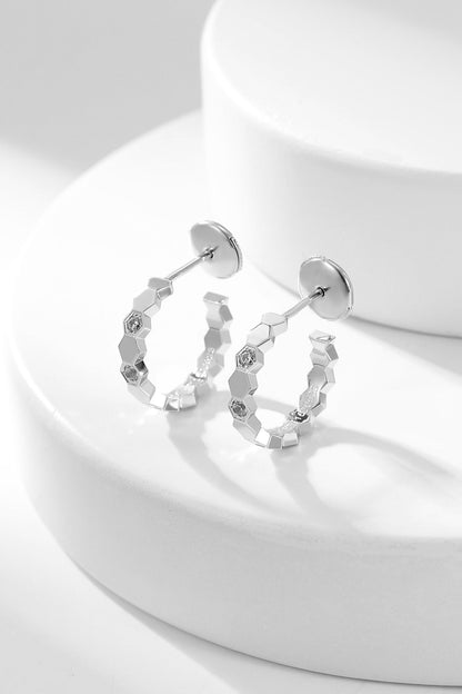 [⭐JeweliWhal]BEE LOVE DIAMOND HOOP EARRINGS
