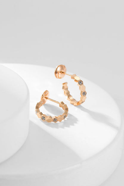 [⭐JeweliWhal]BEE LOVE DIAMOND HOOP EARRINGS