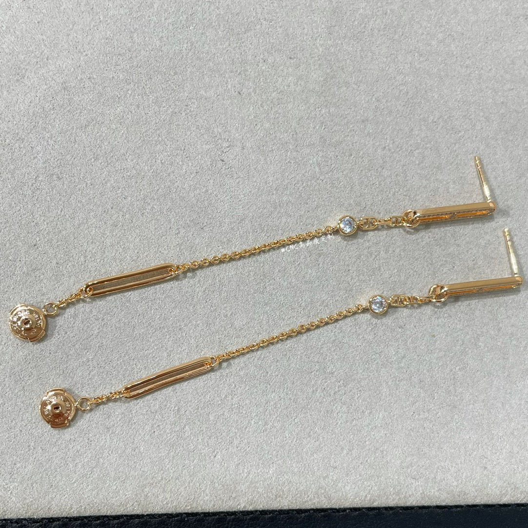 [⭐JeweliWhal]CHAINE CHAOS DIAMOND DROP EARRINGS