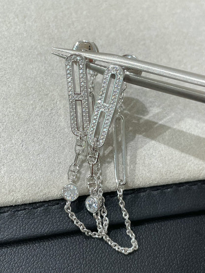[⭐JeweliWhal]CHAINE CHAOS DIAMOND DROP EARRINGS