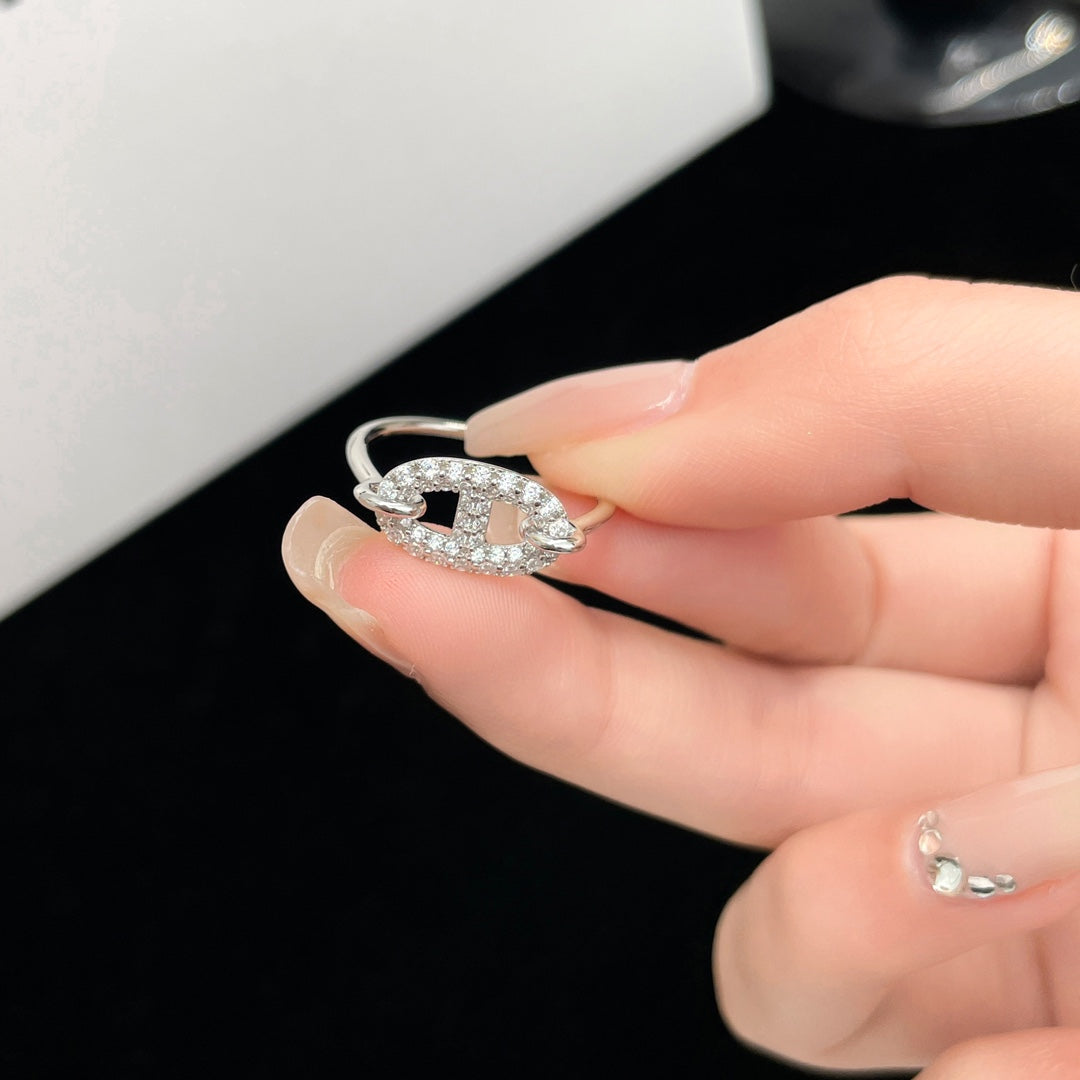 [⭐JeweliWhal]RONDE SMALL SILVER DIAMOND RING