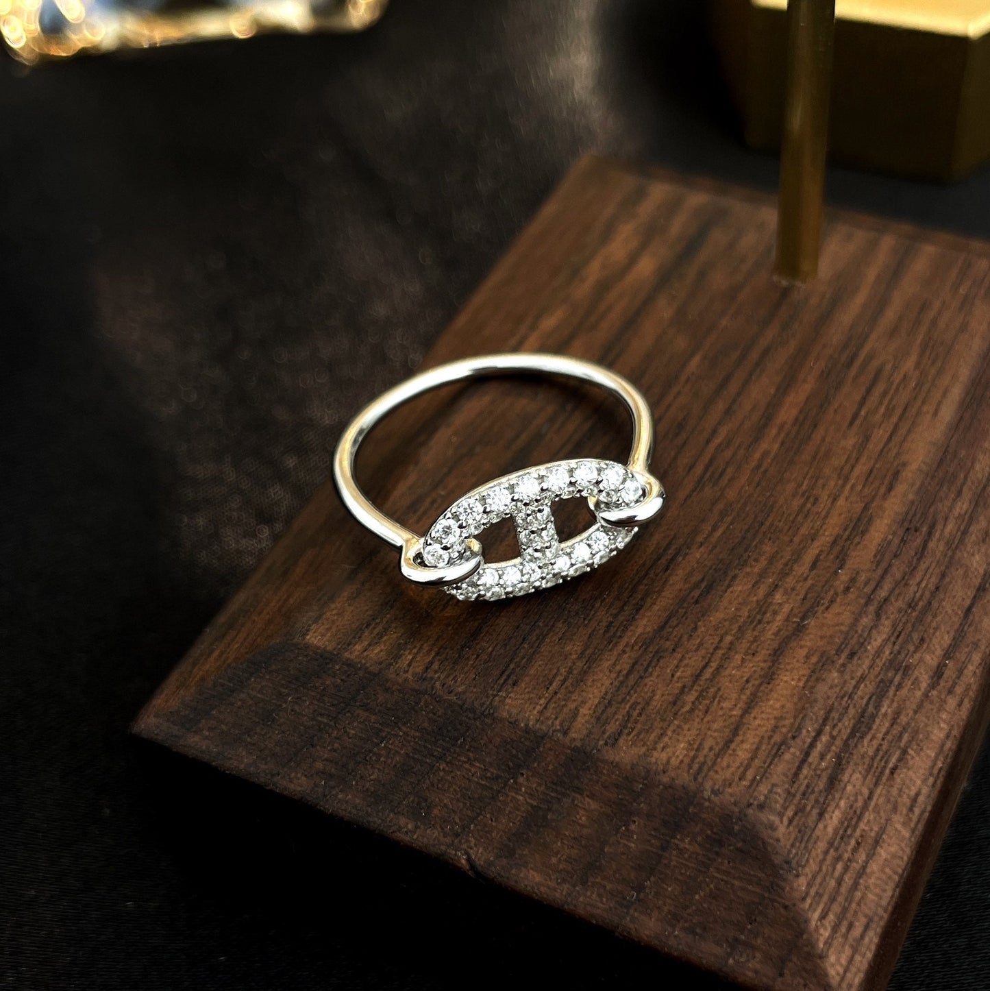 [⭐JeweliWhal]RONDE SMALL SILVER DIAMOND RING