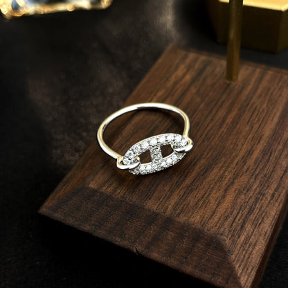 [⭐JeweliWhal]RONDE SMALL SILVER DIAMOND RING