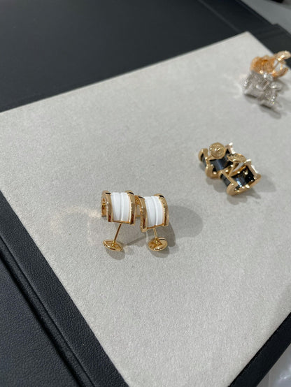 [⭐JeweliWhal]ZERO 1 PINK GOLD CERAMIC EARRINGS