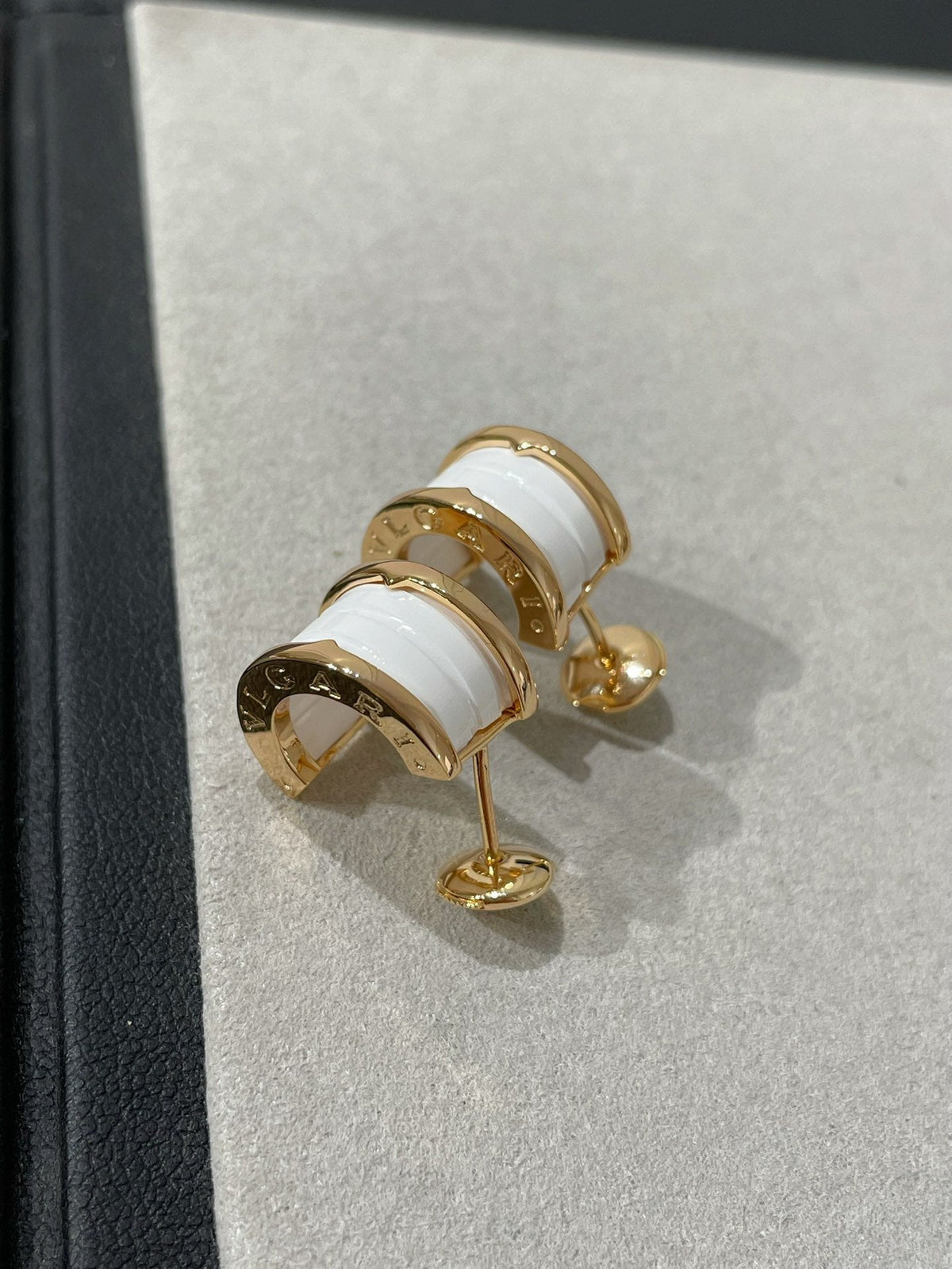 [⭐JeweliWhal]ZERO 1 PINK GOLD CERAMIC EARRINGS