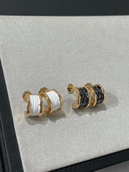 [⭐JeweliWhal]ZERO 1 PINK GOLD CERAMIC EARRINGS
